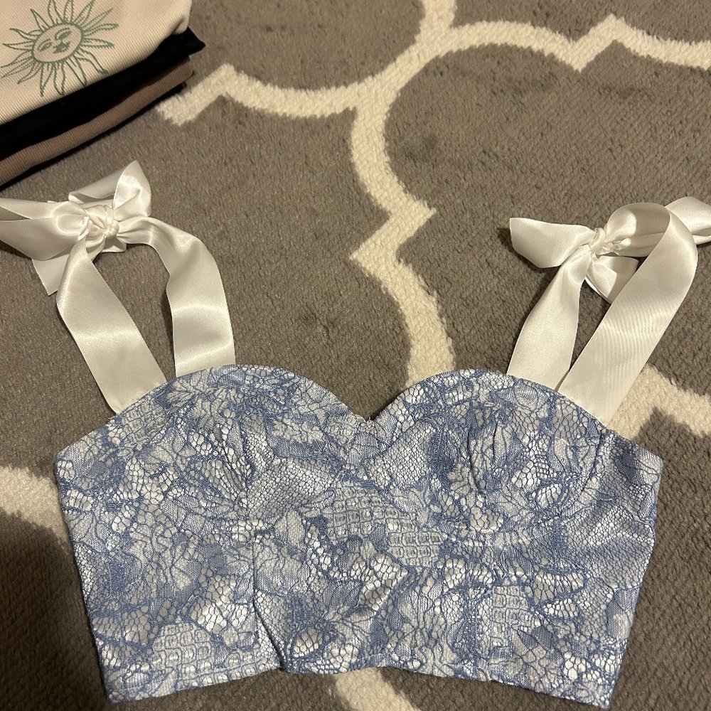 Corset Top with Ribbon Straps